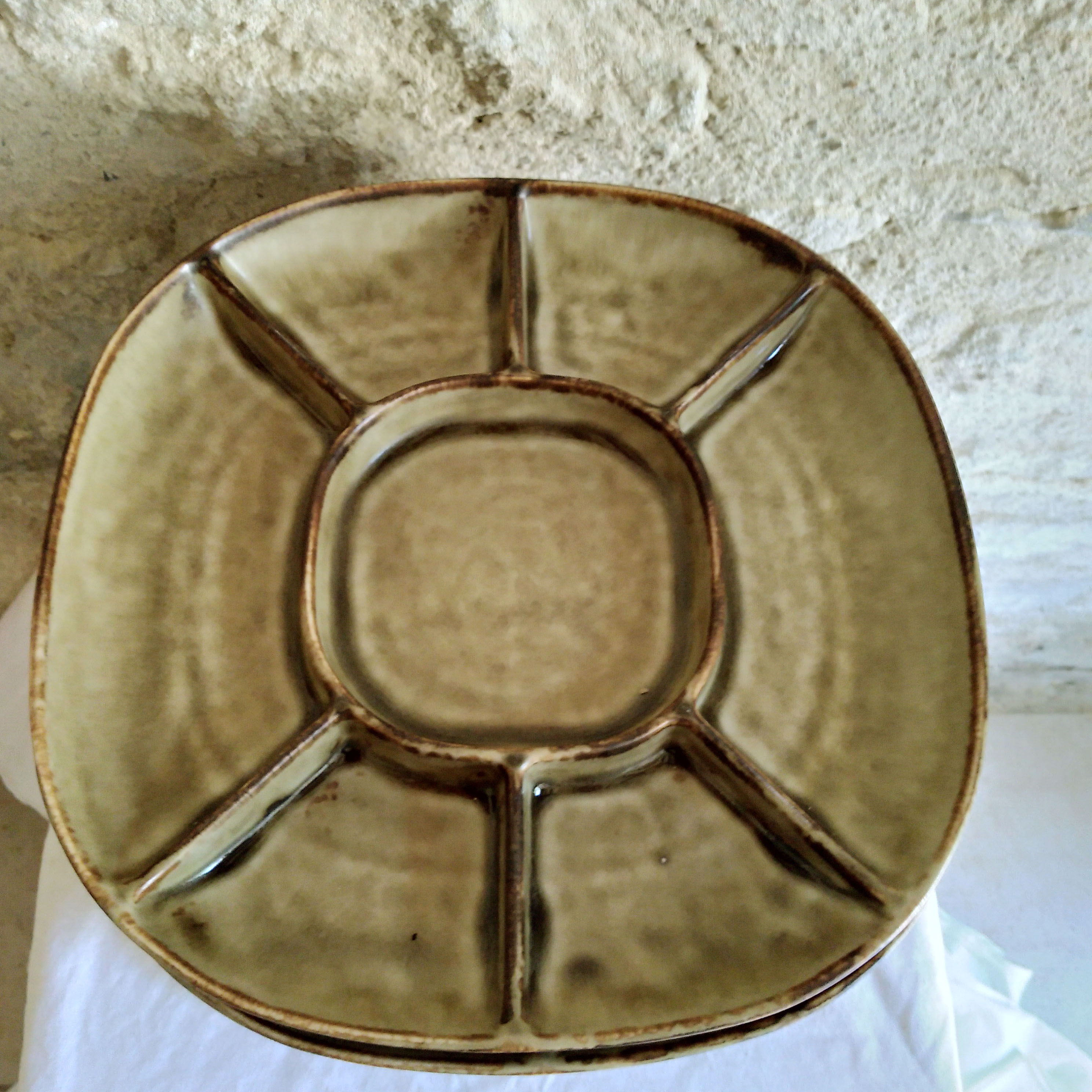 1970 ceramic tapas plates