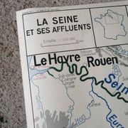Vintage school map MDI FRANCE The Seine