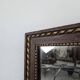 Miroir rectangulaire en bois à filet doré torsadé