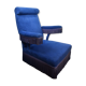 Blue velvet armchair