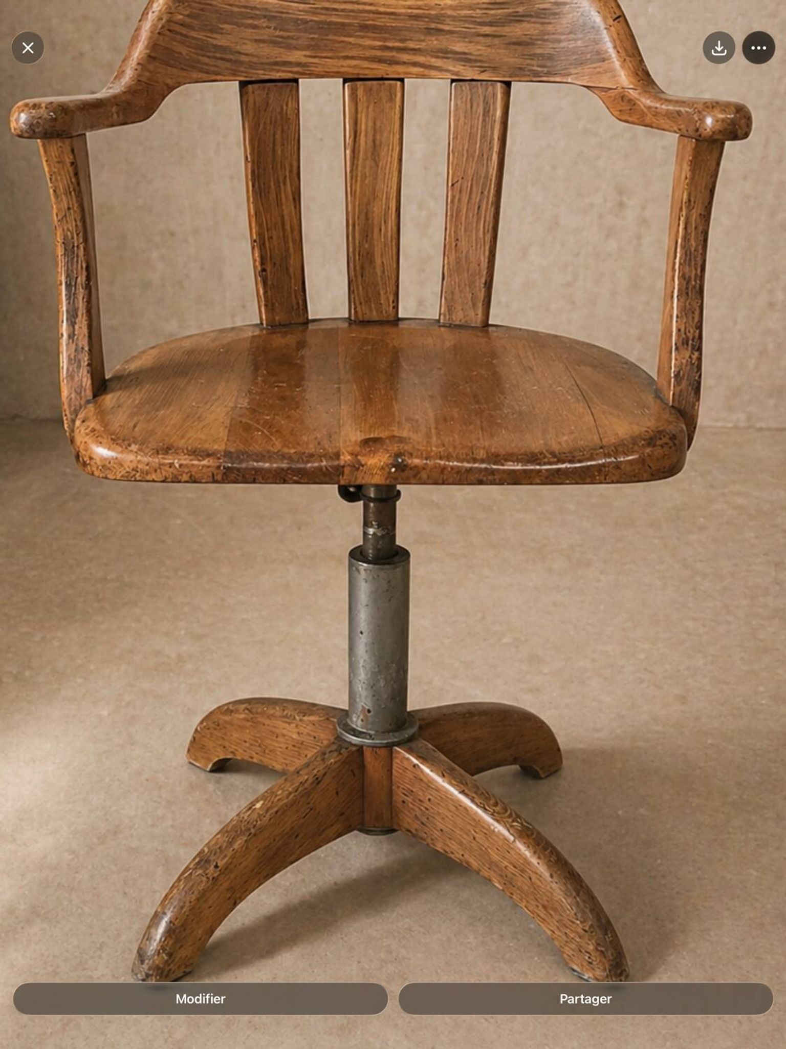 Fauteuil américain noyer 1930