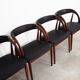 Lot de 4 chaises en teck, design danois, années 1970, Danemark