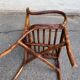 Fauteuil en rotin vintage / bambou teinté — Style Boho 70s