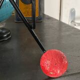 Wall coat holder vintage red balls