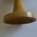 Pair of glazed earthenware candlesticks Pichon Uzès 1960