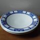 Set of two deep plates, Badonviller Aurore earthenware.