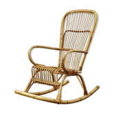 Rocking chair en rotin