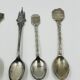 Set of 7 Heraldic Souvenir Spoons from Cities