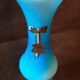 Turquoise opaline vase