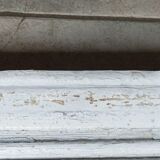 Mirror Patinated white wood frame