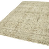 Tapis beige turc unique en son genre noué à la main 198 cm x 294 cm