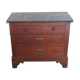 Commode  Louis Philippe en chêne foncé et marbre noir