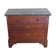 Commode  Louis Philippe en chêne foncé et marbre noir