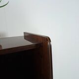 Donker vintage fineer design vitrinekast Jirak, boekenkast