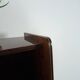 Donker vintage fineer design vitrinekast Jirak, boekenkast