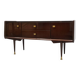 Vintage kaptafel donkerbruin politier