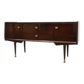 Vintage kaptafel donkerbruin politier