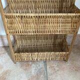 Vintage wicker wall shelf