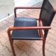 Fauteuil bois et cuir