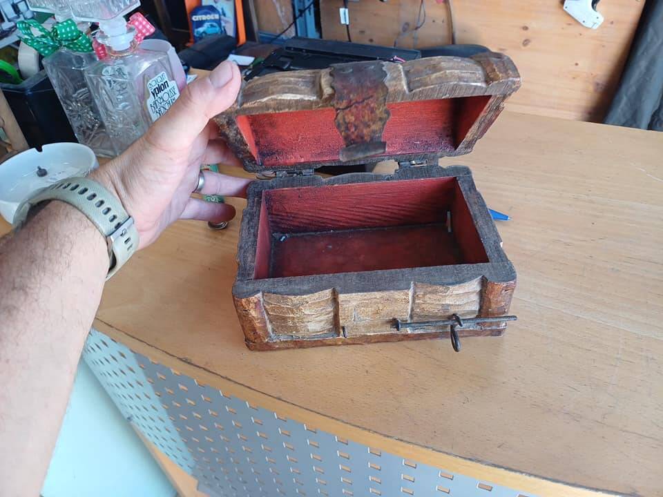 Old mini wooden chest