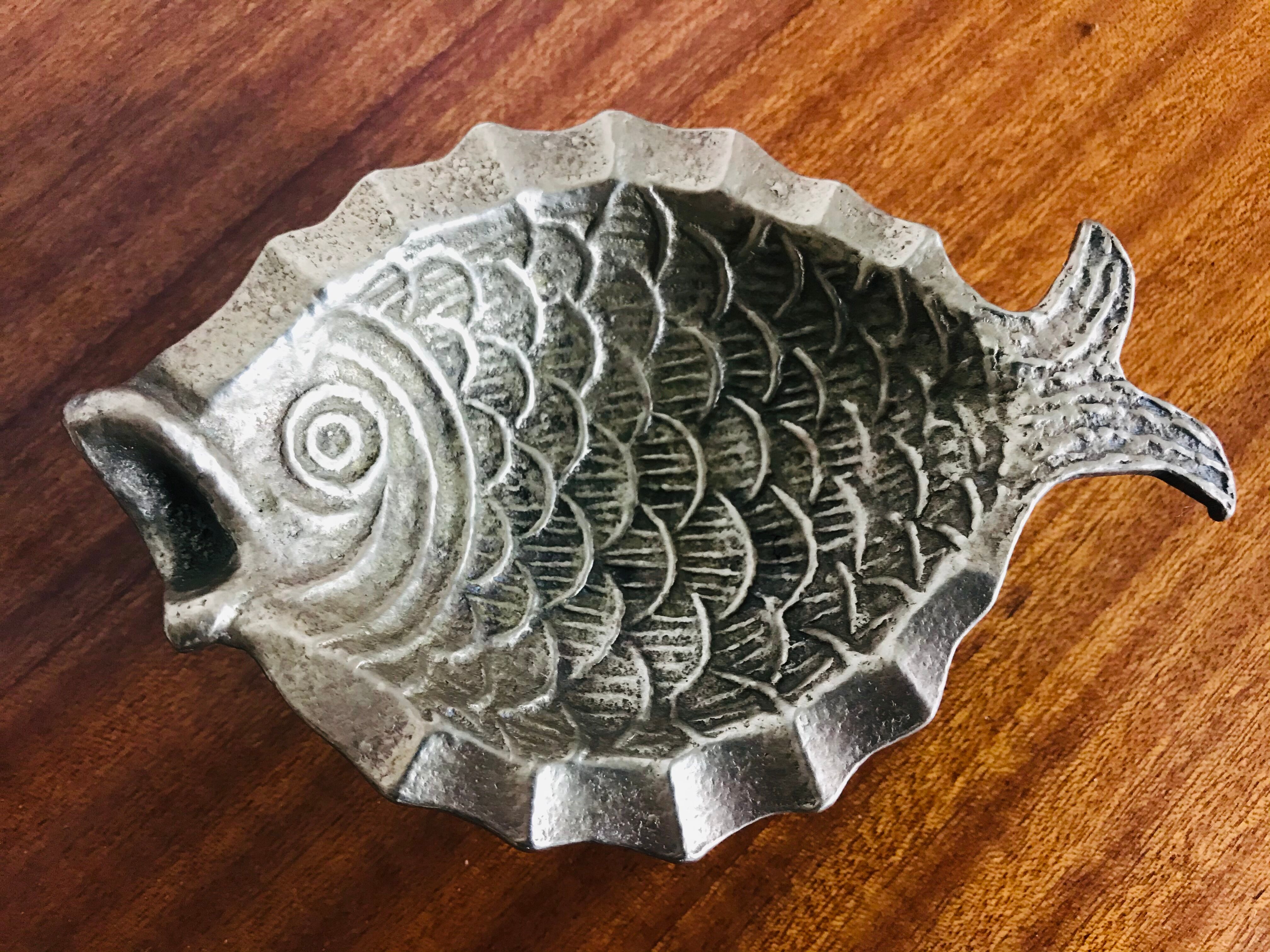 Brass fish ashtrays