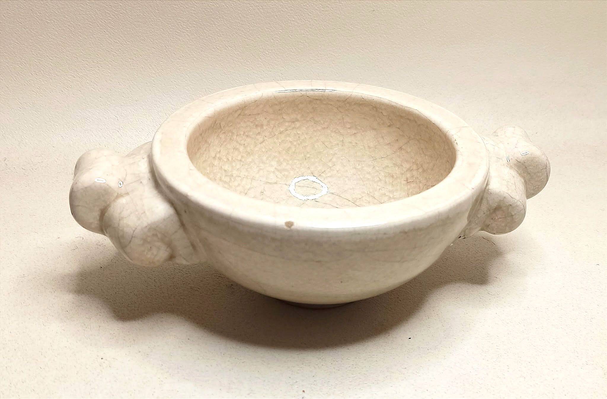 Art Deco bowl signed and numbered by Paul Bonifas, width 24 cm.
