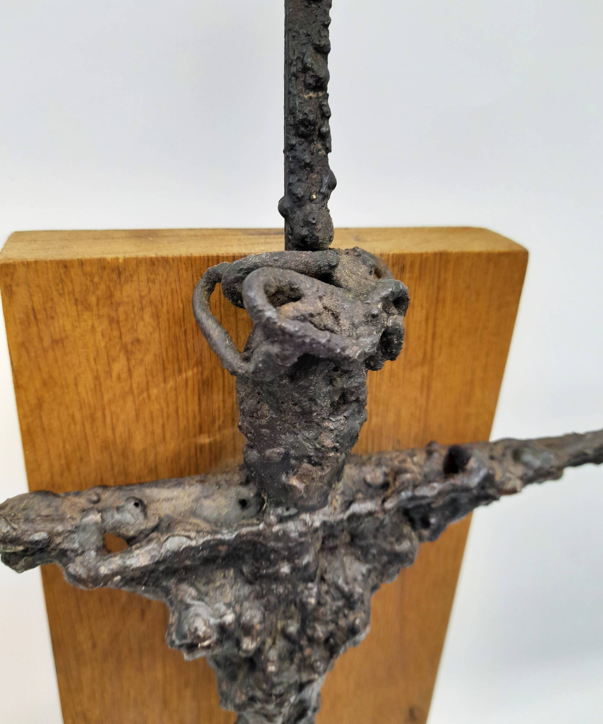 Brutalist sculpture, crucifix by René Mignion, France, 1967