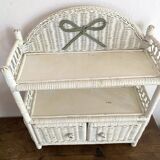 80s rattan shelf