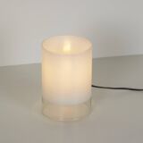 Vintage frosted glass lamp Dlg Guido Rosati Circa 1980