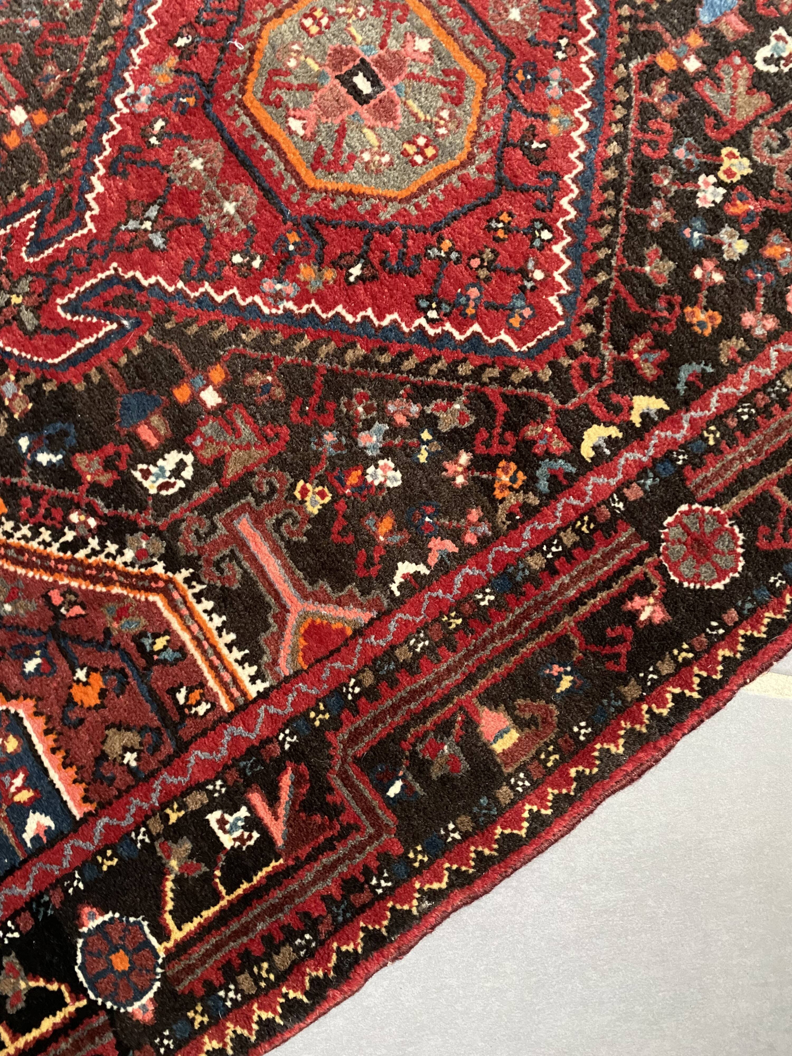 Oriental carpet old handmade wool, 157x105 cm
