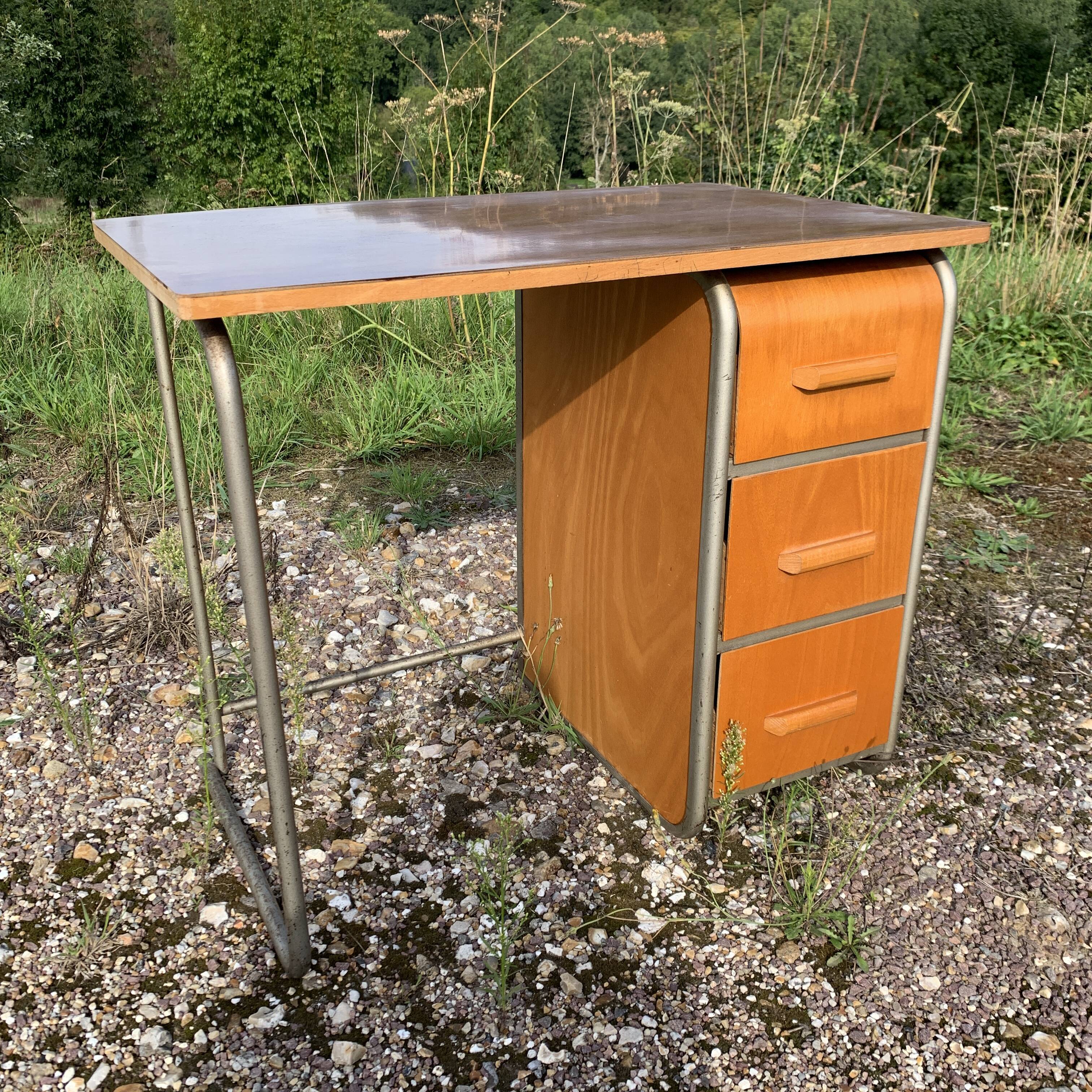 Child desk with drawer box 1950