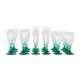 Set of wine and champagne glasses, 1970s, made in Italy