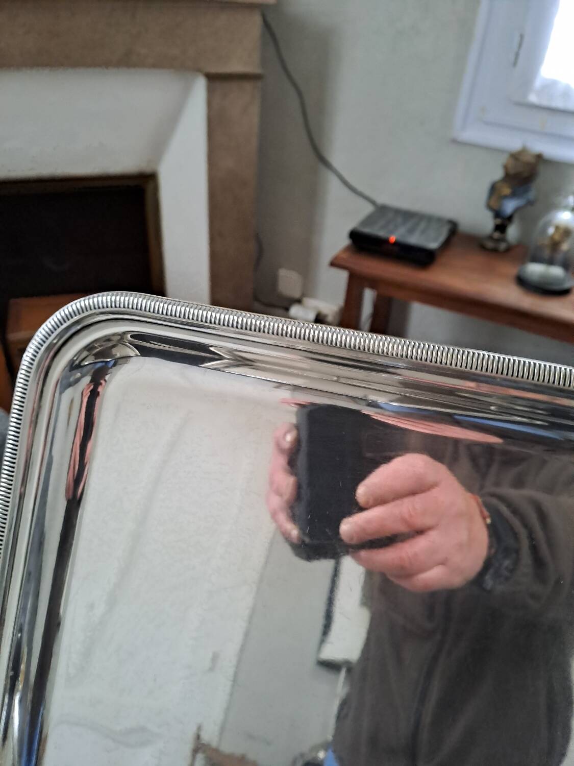 Set of two silver-plated metal trays from Christofle