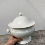 Plain white Creil soup tureen
