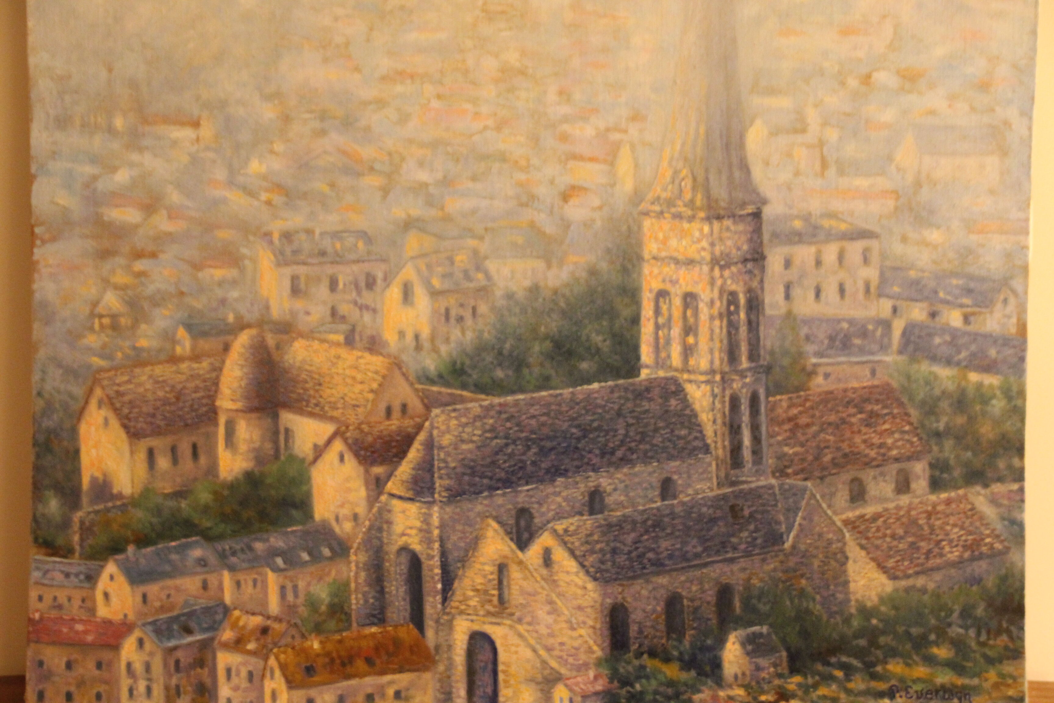 Chevreuse Valley Painting Impressionist Landscape Oil on canvas