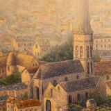 Tableau paysage impressionniste huile sur toile, Vallée de Chevreuse