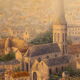 Tableau paysage impressionniste huile sur toile, Vallée de Chevreuse