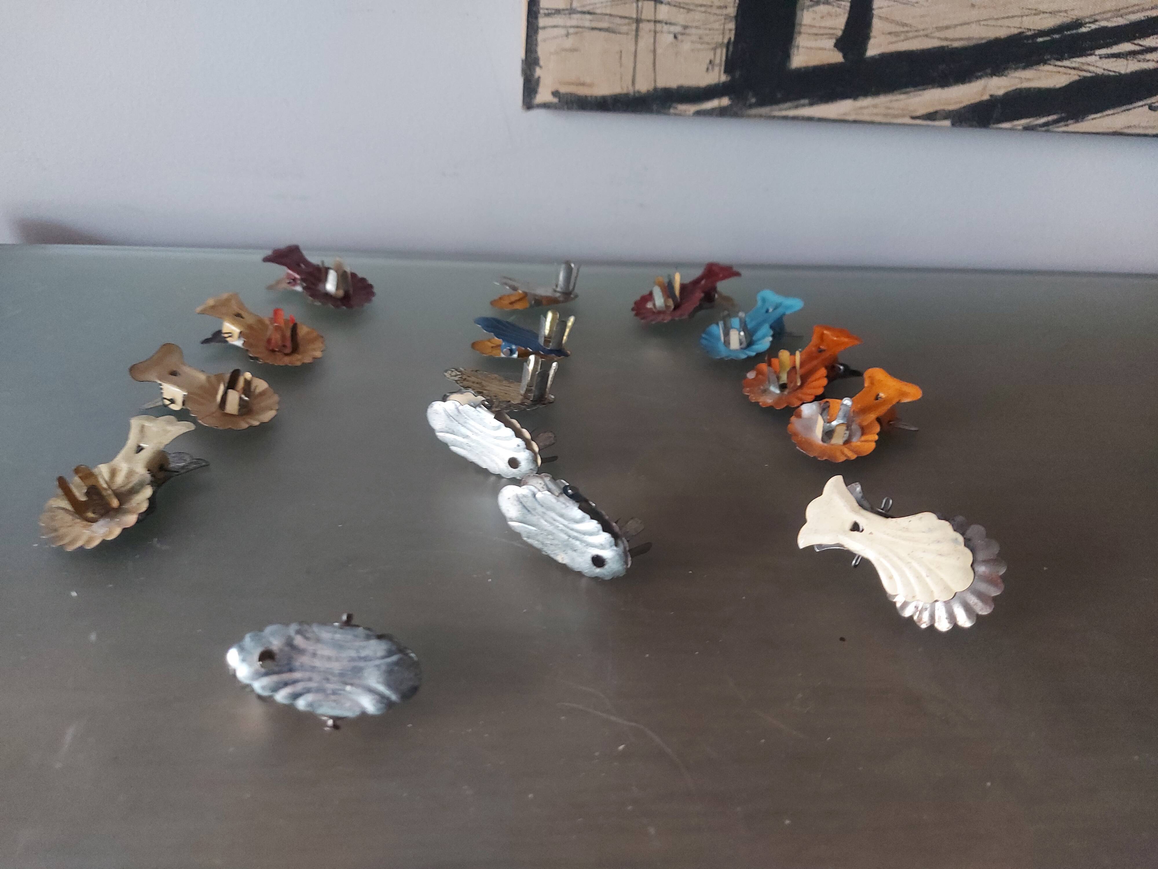 15 vintage clip-on candle holders