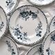 10 assiettes plates en terre de fer « Acacia » Moulin des Loups et Hamage