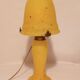 Mushroom lamp yellow glass paste spotted red