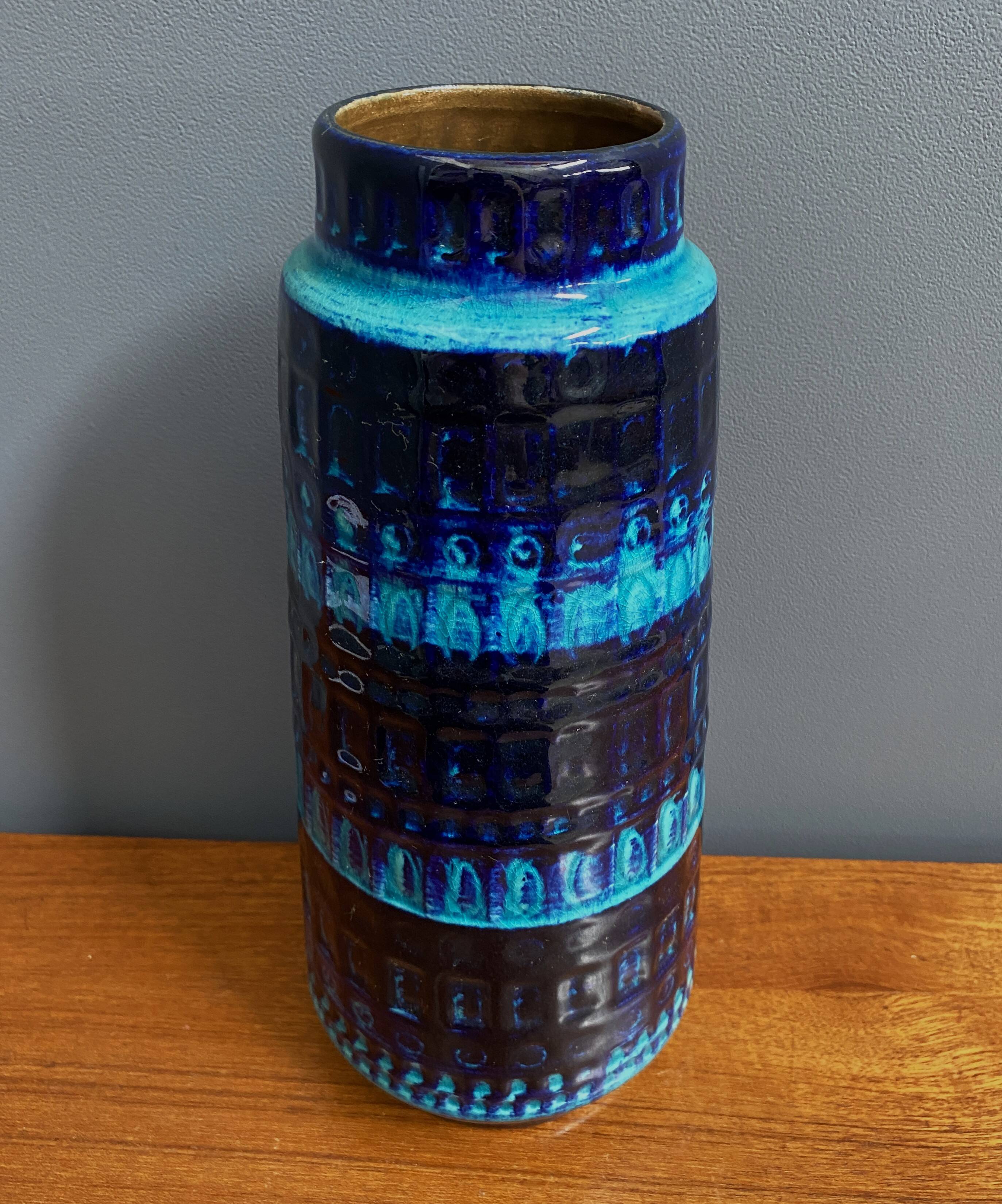 Scheurich blue ceramic vase model 260-30