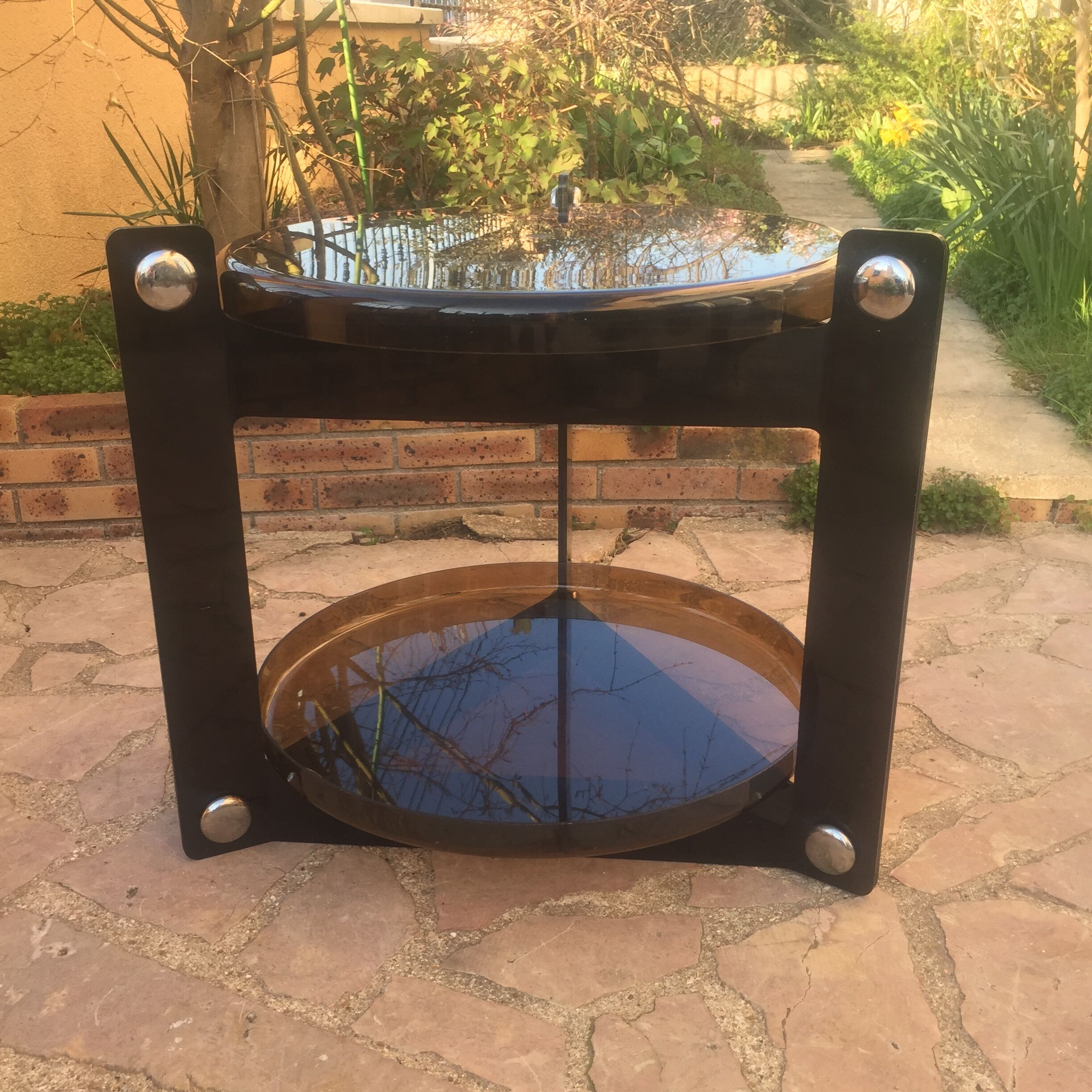 Coffee table Design smoked Plexiglas