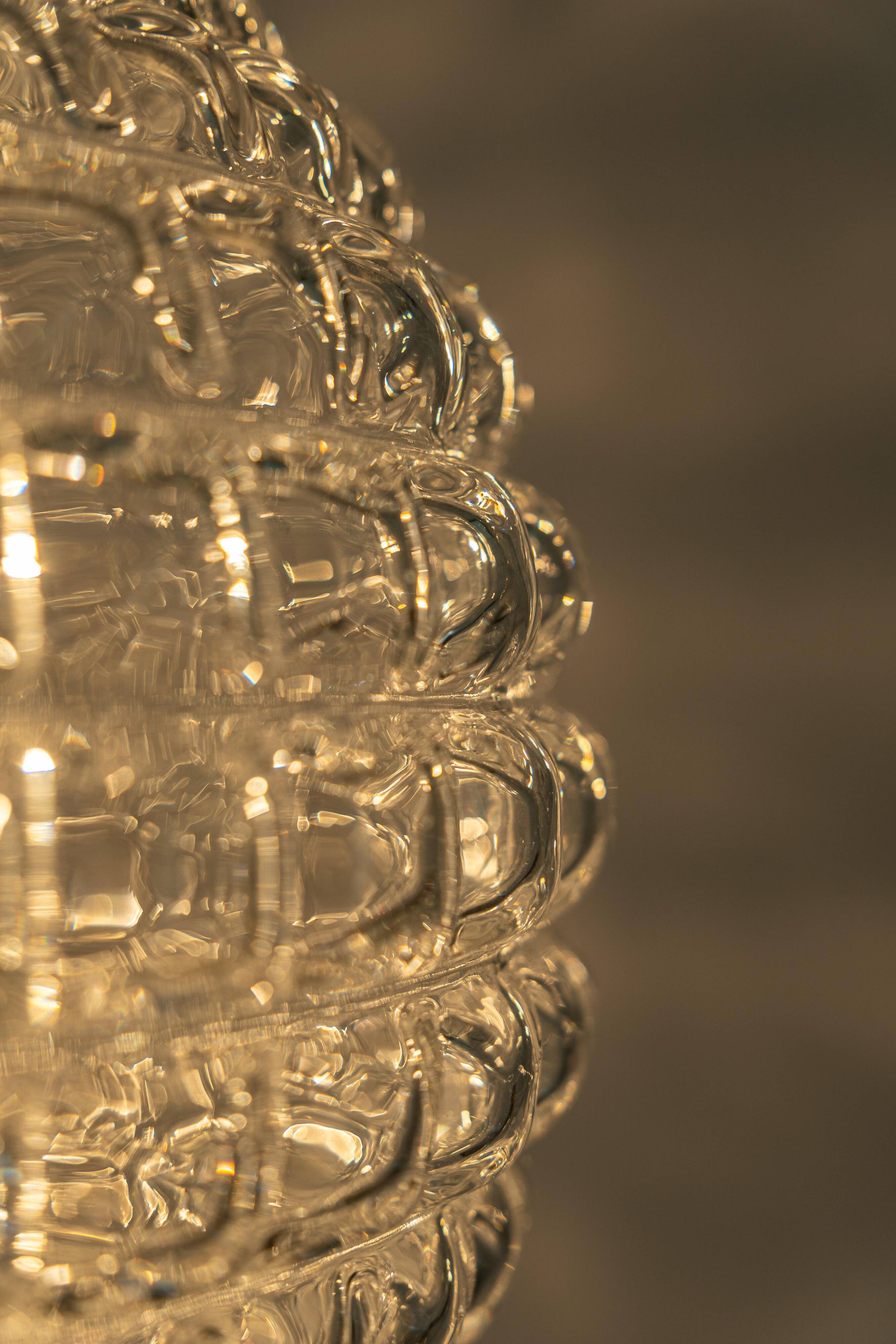 Stunning crystal glass pendant, Peill & Putzler, Germany, 1970s