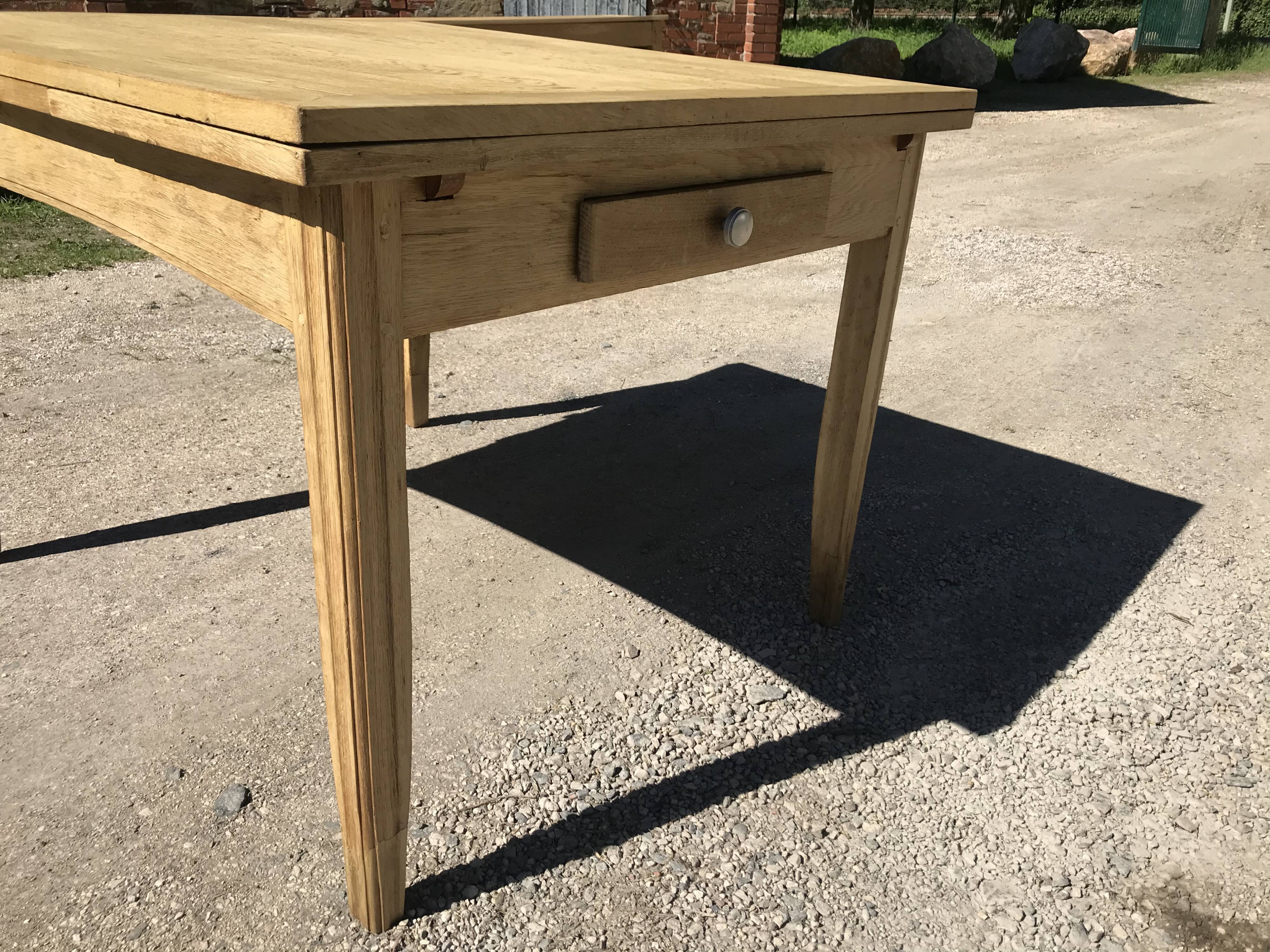 Renovated oak art deco farm table