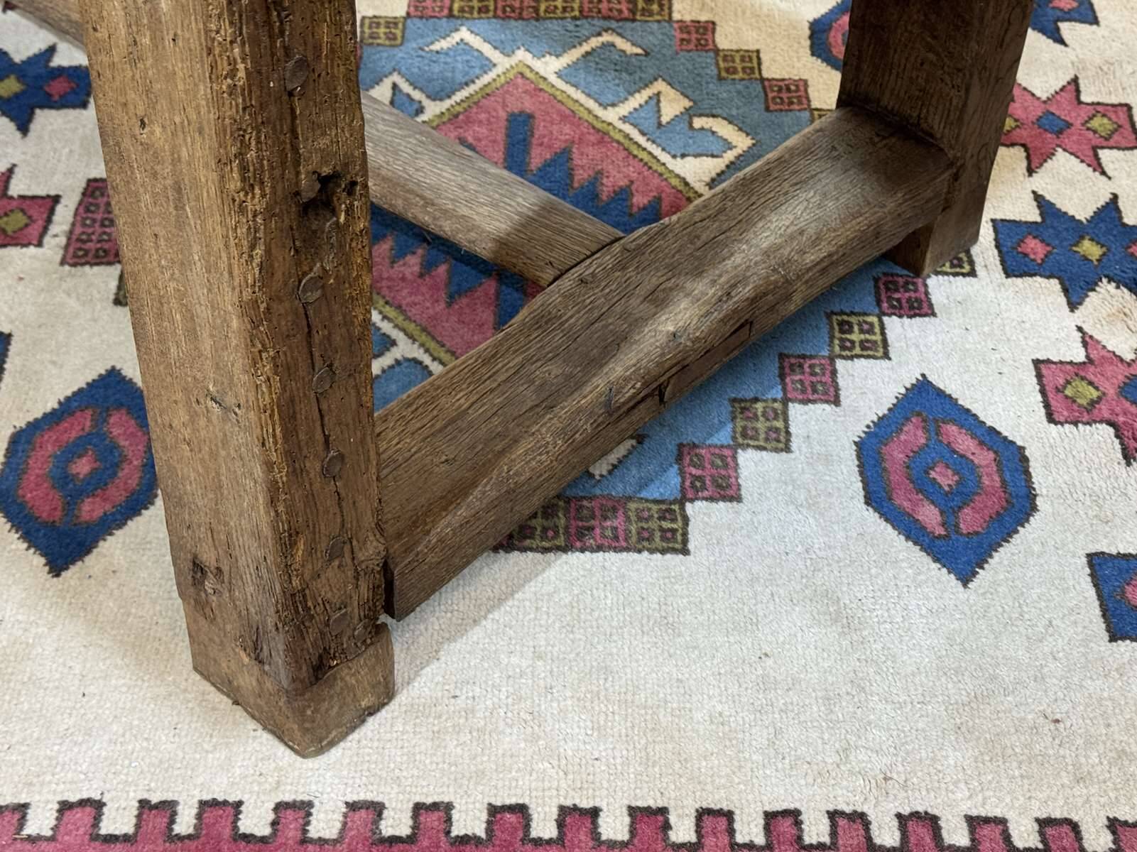 Console - raw oak carpenter's table from the 1930s