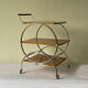 Art deco rolling bar cart, hungary 1930s