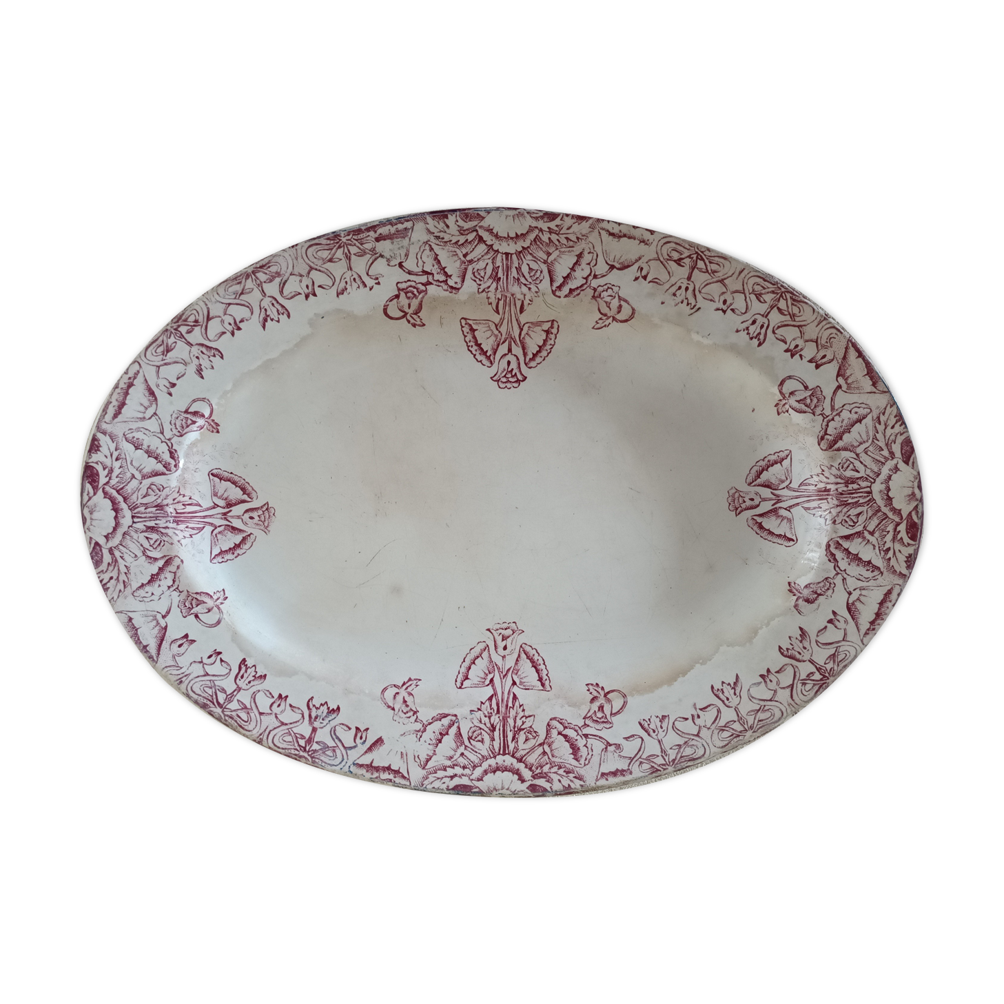 Plat terre de fer Saint Amand fin XIXe