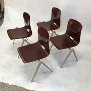 Lot of 4 vintage chairs Galvanitas S22 in the Netherlands