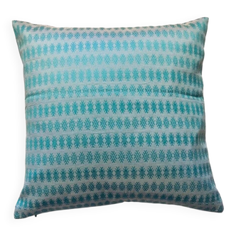 Turquoise blue Kachin cushion