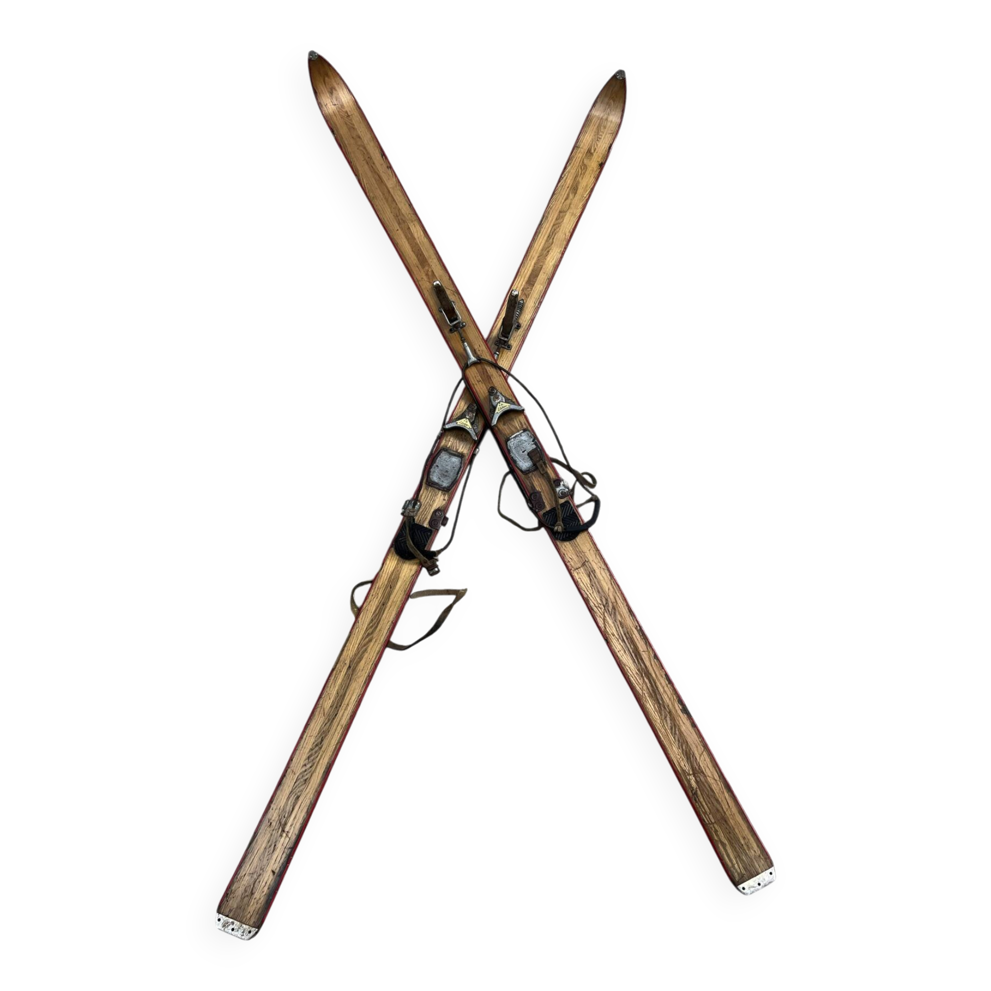 Vintage wooden skis pair L=193